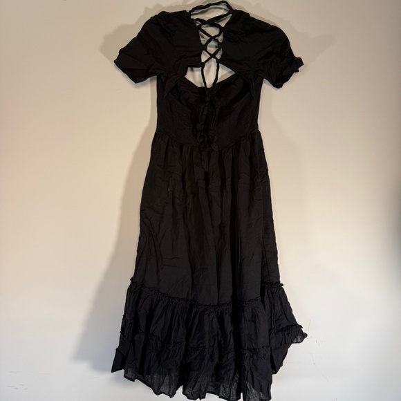 Free People Tiered Midi Dress with Tie Back - Picture 6 of 10